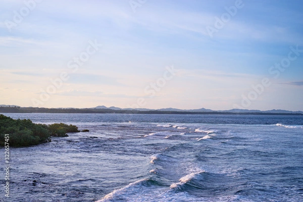 Obraz Beautiful blue seascape with waves.