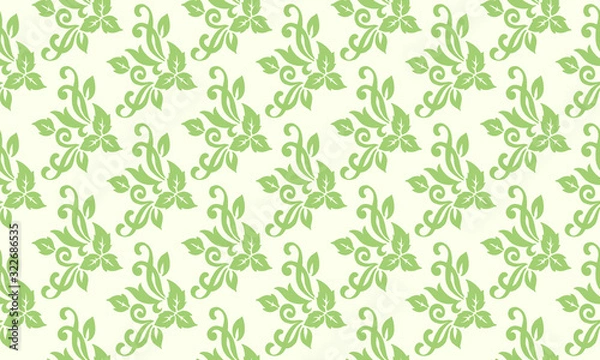 Fototapeta Unique template with spring floral pattern background, with leaf and flower concept.