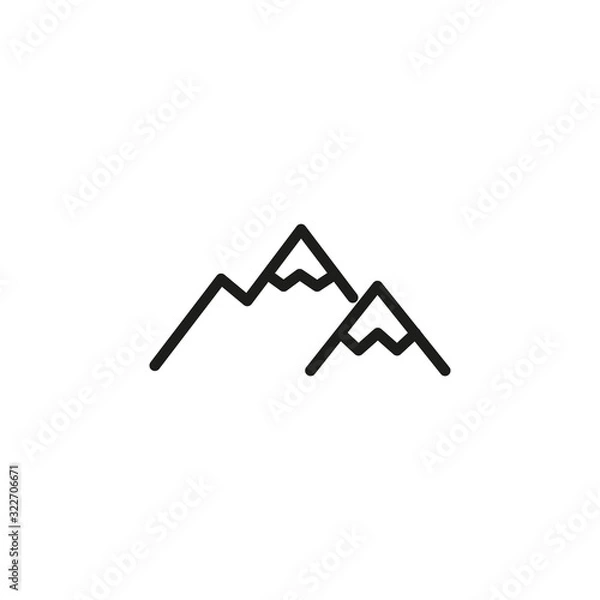 Fototapeta Simple mountain line icon.