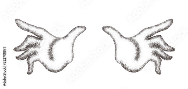 Fototapeta 点描画タッチ・魔の手