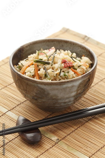 Obraz コシアブラとタコの混ぜご飯