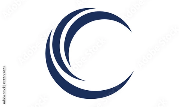 Obraz C logo kształt litery księżyc