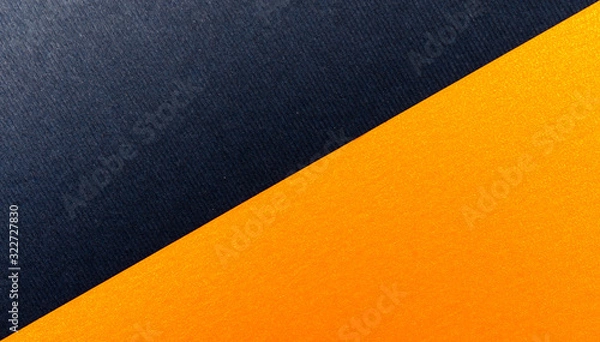 Obraz Blue and orange paper texture background. Place for text. Two tones. Background for presentation.