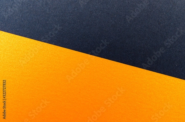 Obraz Blue and orange paper texture background. Place for text. Two tones. Background for presentation.