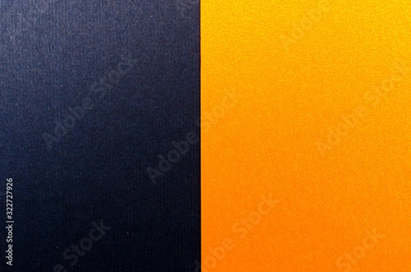Obraz Blue and orange paper texture background. Place for text. Two tones. Background for presentation.