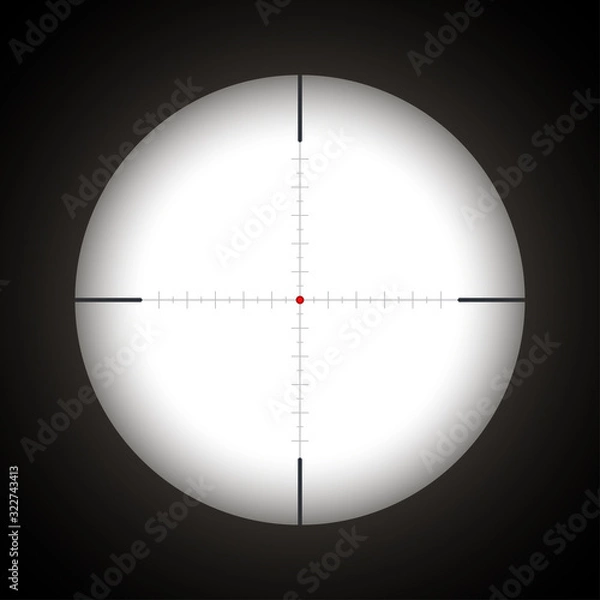 Fototapeta sniper scope with red dot
