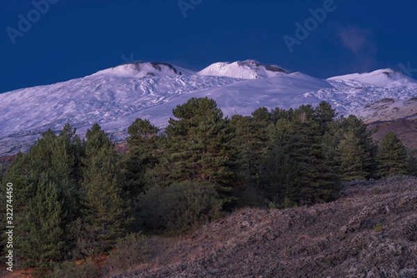Obraz Etna all'ora blu