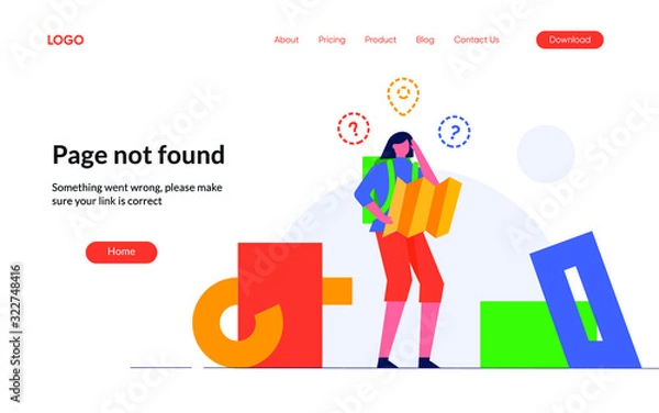 Obraz People Get Lost in Empty States Illustration