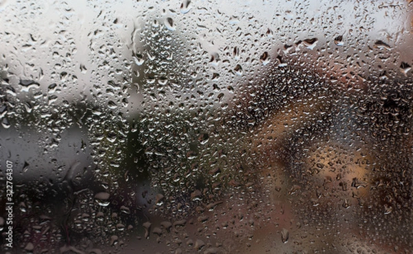 Obraz rain drops on window