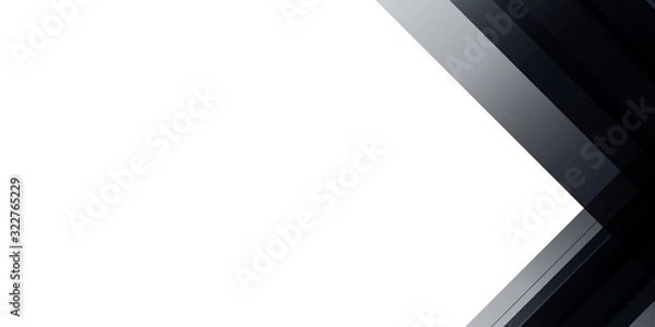 Fototapeta Black abstract geometric gradient background presentation design. Vector illustration for banner, business card, template and much more