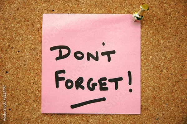 Obraz dont forget note