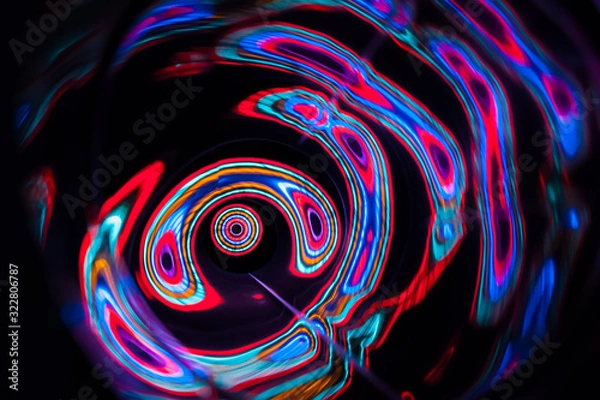Obraz Sound waves in the dark in full color