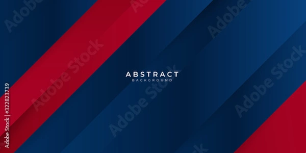 Fototapeta Red blue gradient box rectangle abstract background vector presentation design