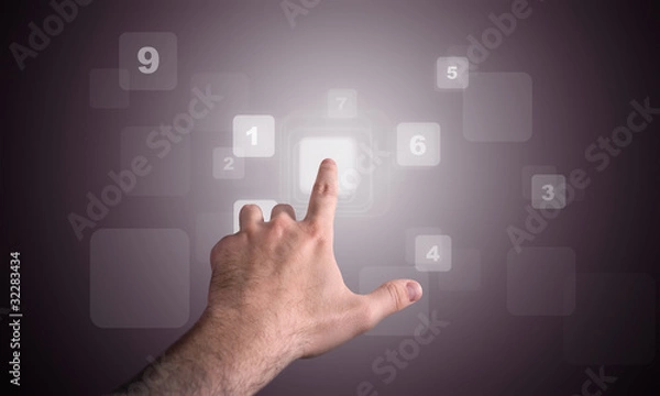 Fototapeta Numerical keyboard tuch