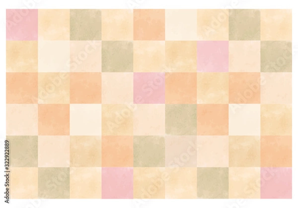 Fototapeta 和柄 市松模様の背景