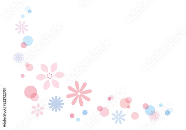 Fototapeta 花の飾り罫