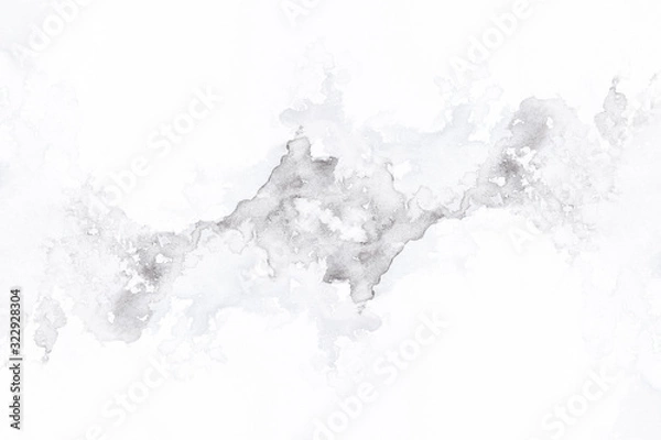 Obraz abstract black splashes on white watercolor paper. monochrome image.