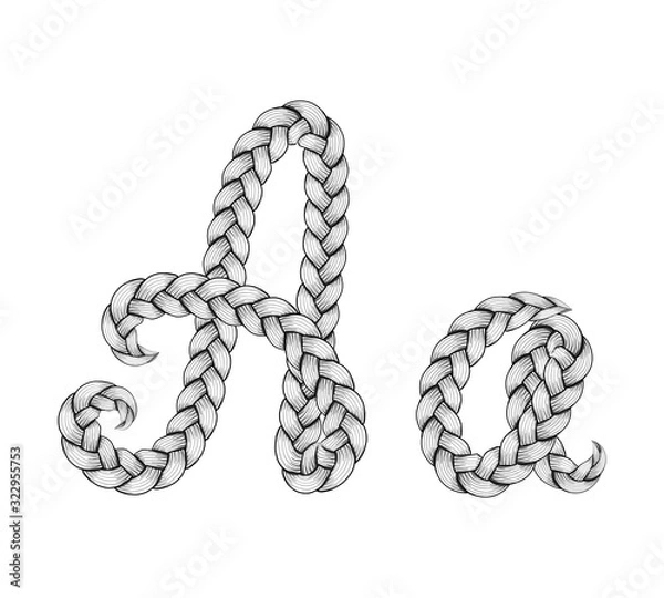 Obraz Braids hair font