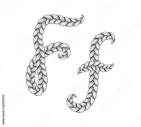 Obraz Braids hair font