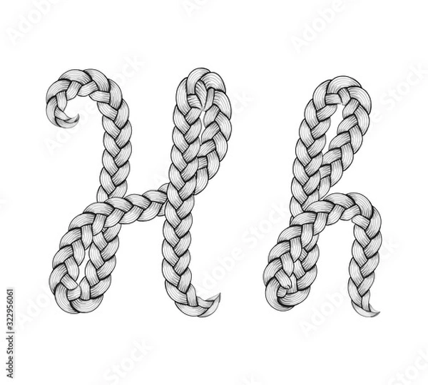 Obraz Braids hair font