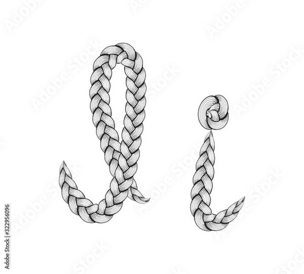 Obraz Braids hair font