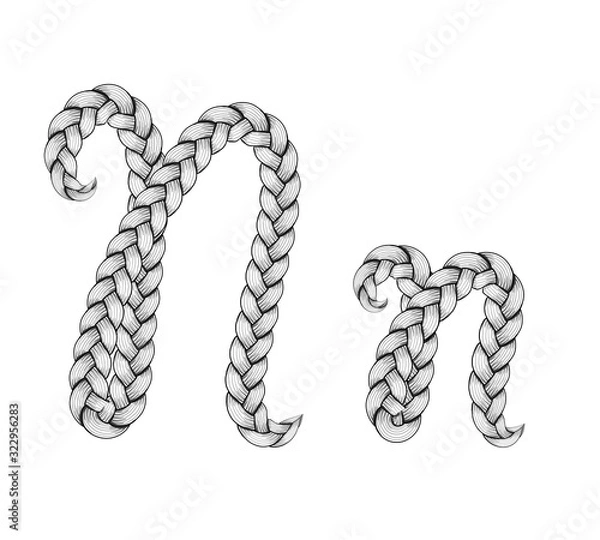 Obraz Braids hair font