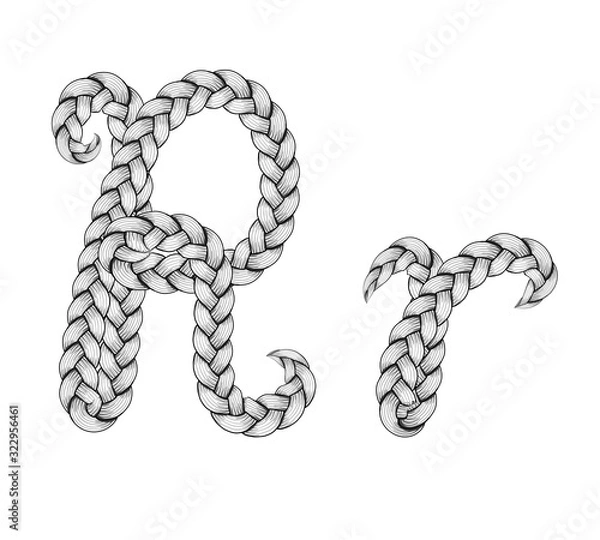 Obraz Braids hair font