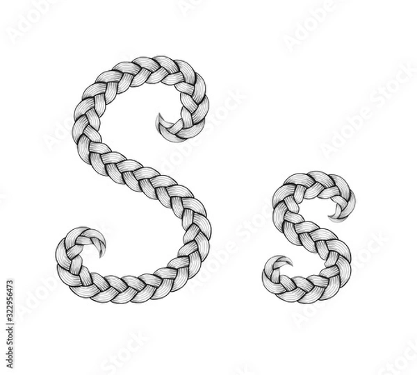 Obraz Braids hair font