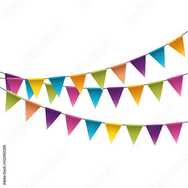 Obraz Buntings flags garlands