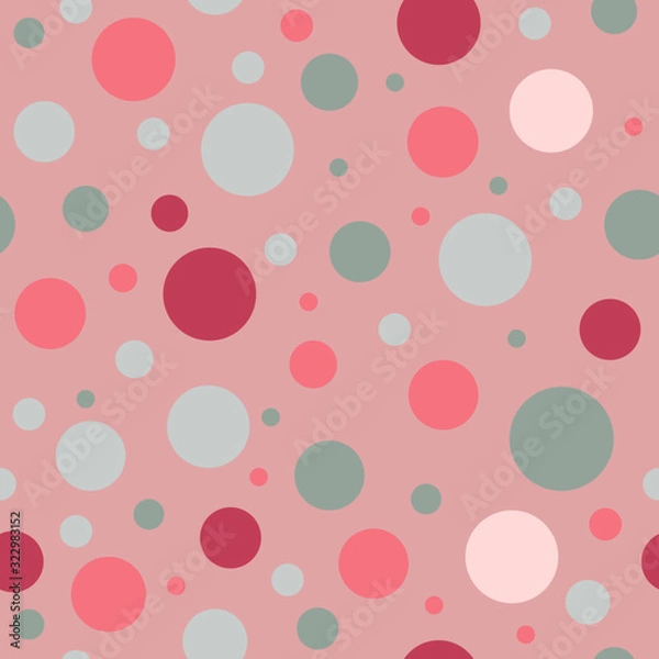 Fototapeta Colorful Polka dot seamless pattern background.	