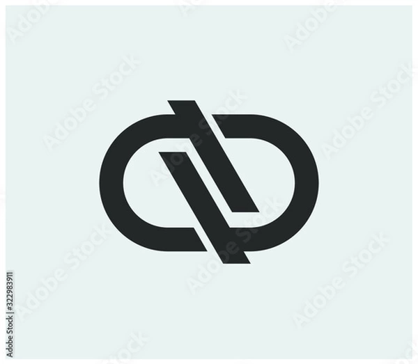 Obraz DD monogram logo design concept