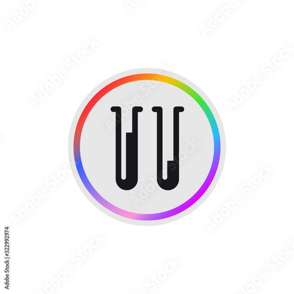 Fototapeta Lab Tube -  Modern App Button