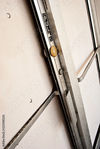 Fototapeta Boarded door to business