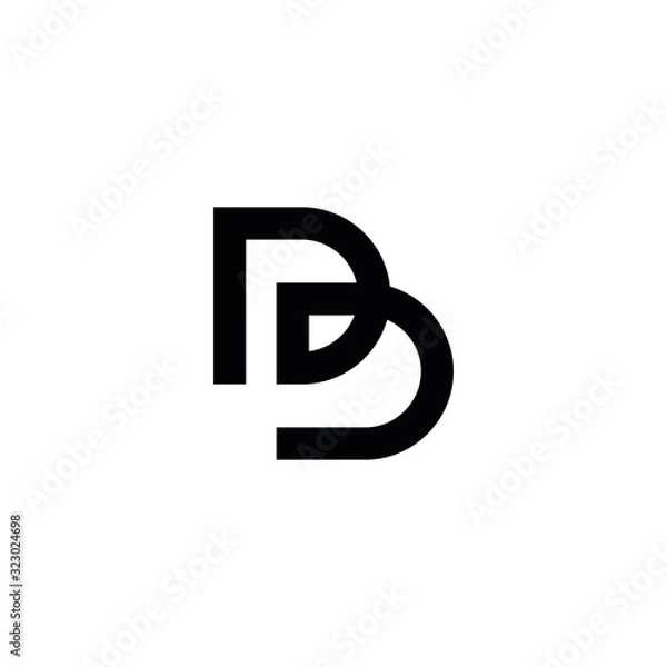 Obraz BD B D letter logo design vector