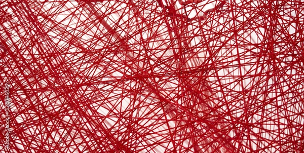 Obraz Red thread. Abstract red lines.