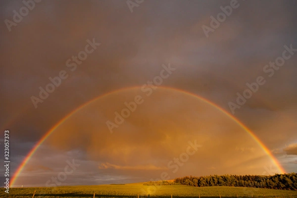 Obraz Full rainbow at sunset