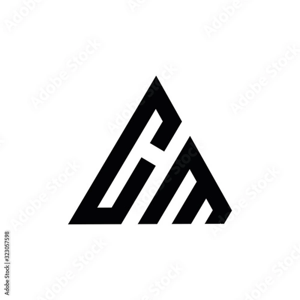 Obraz CM C M letter logo design vector