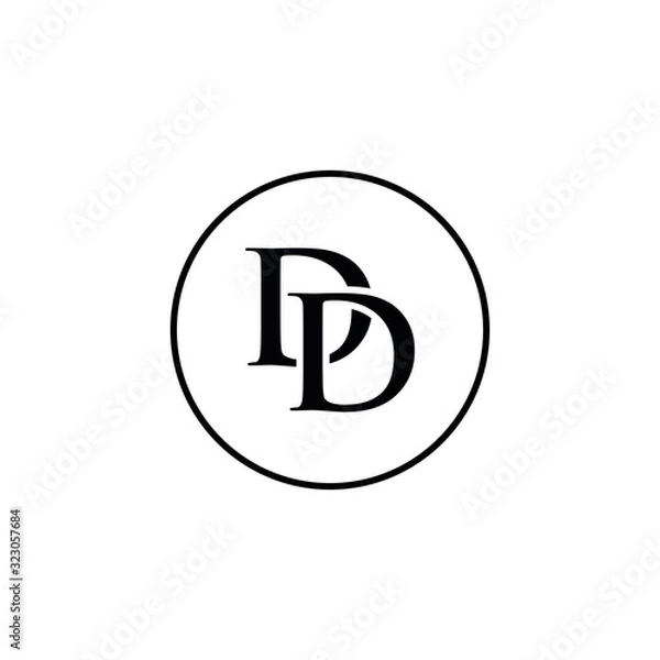 Obraz DD D letter logo design vector 