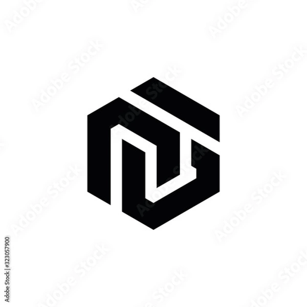 Obraz NG N G letter logo design vector
