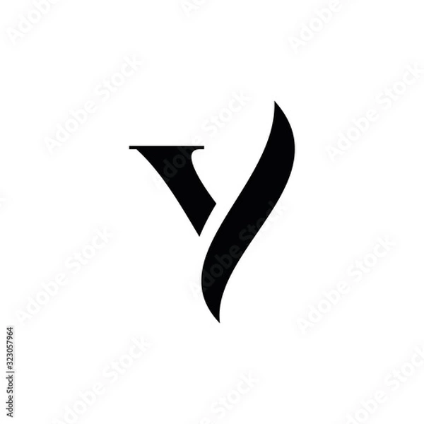 Obraz  Y YY letter logo design vector