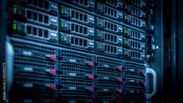 Obraz Server room full of racks and servers