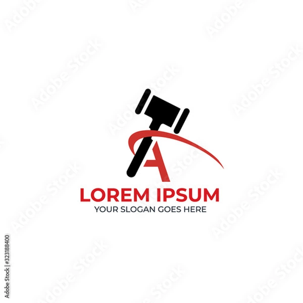 Fototapeta Auction logo design template vector eps