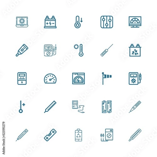 Fototapeta Editable 25 indicator icons for web and mobile