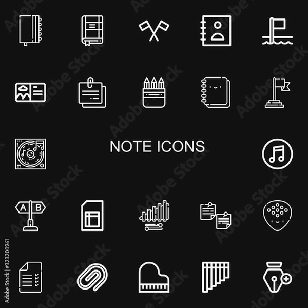 Fototapeta Editable 22 note icons for web and mobile
