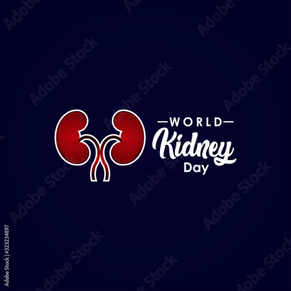 Fototapeta World Kidney Day Vector For Print and Celebrate