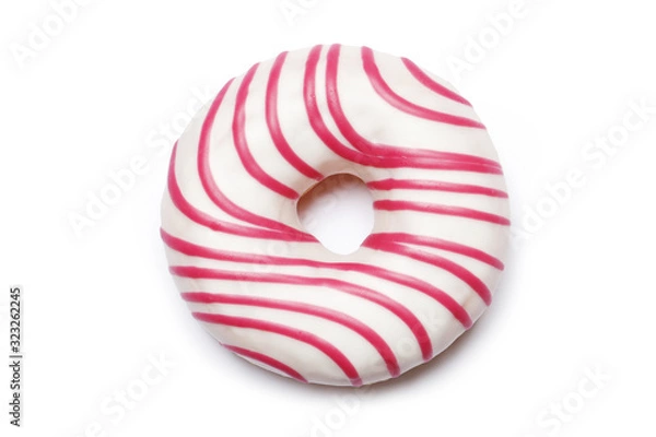 Obraz Sweet donuts with sugar icing isolated on a white background