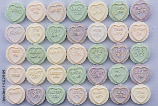 Obraz candy sweets which have love messages on them