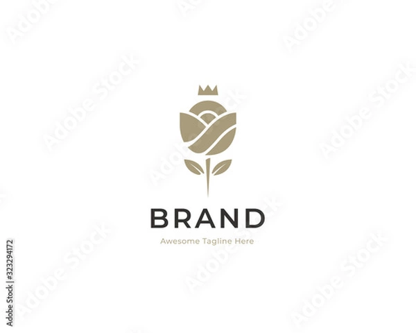 Obraz Modern elegant flower logo design