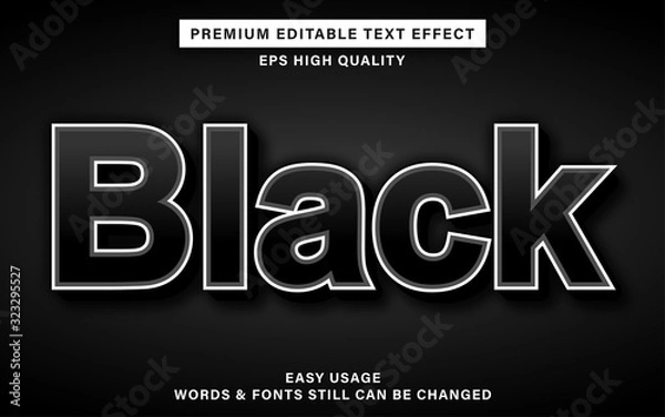 Fototapeta black text effect