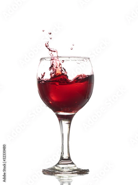 Obraz Red Wine Abstract Splashing